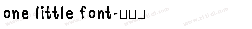 one little font字体转换